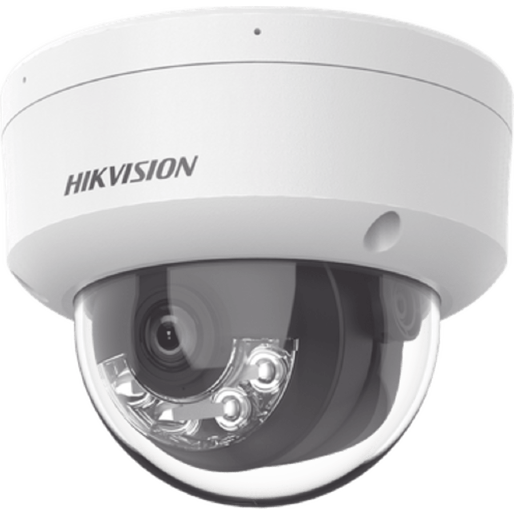 [Dual Light] Domo IP 2 Megapixel / Lente 2.8 mm / 30 mts IR + Luz Blanca / Micrófono Integrado / Antivandálico IK08 / ACUSENSE Lite / Exterior IP67 / H.265+/H.264+ / PoE / ONVIF (Profile S/T)