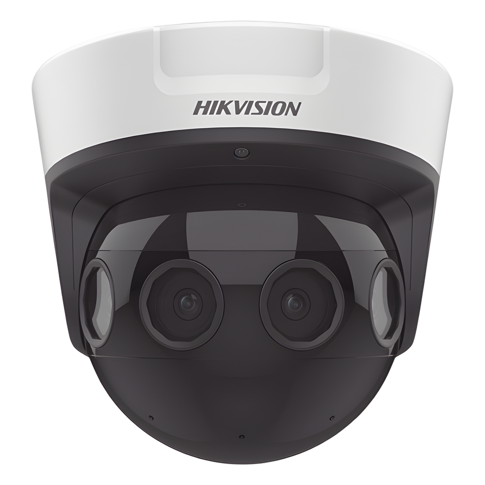 PanoVu Series / Vista Panorámica 180° / 32 Megapixel en Total / 4 Lentes 2.8 mm (4 Lentes 8 Megapixel) / 20 mts IR / Exterior IP67 / IK10 / 12 Vcc / PoE+ / Micro SD