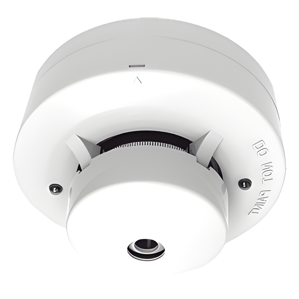 Detector de Humo Fotoeléctrico No Direccionable de 4 Hilos / Buzzer Integrado / LED 360° / DC 12 V / Algoritmos de Discriminación Avanzada