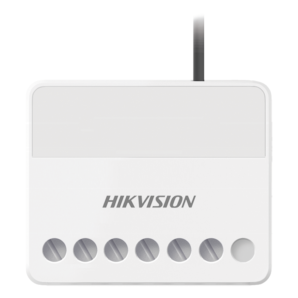 [DS-PM1-O1L-WB] (AX PRO) Relevador Inalámbrico / 1 Entrada de Alarma 24/7 / 1 Salida de Relevador 0 a 36 Vcc (Max. 5 A)