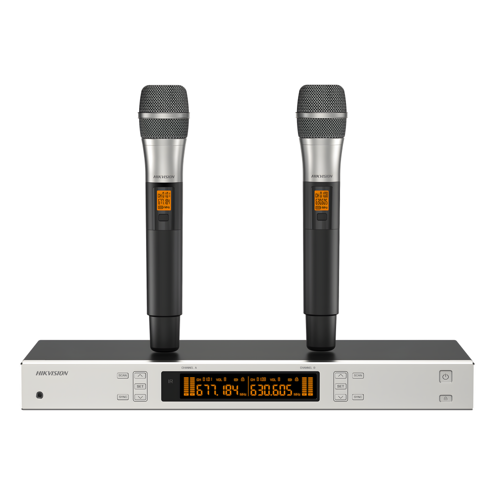 [DS-QAPMKHC2-2U] Kit de Micrófonos Inalámbricos UHF HIKVISION DS-QAPMKHC2-2U – 2 Canales
