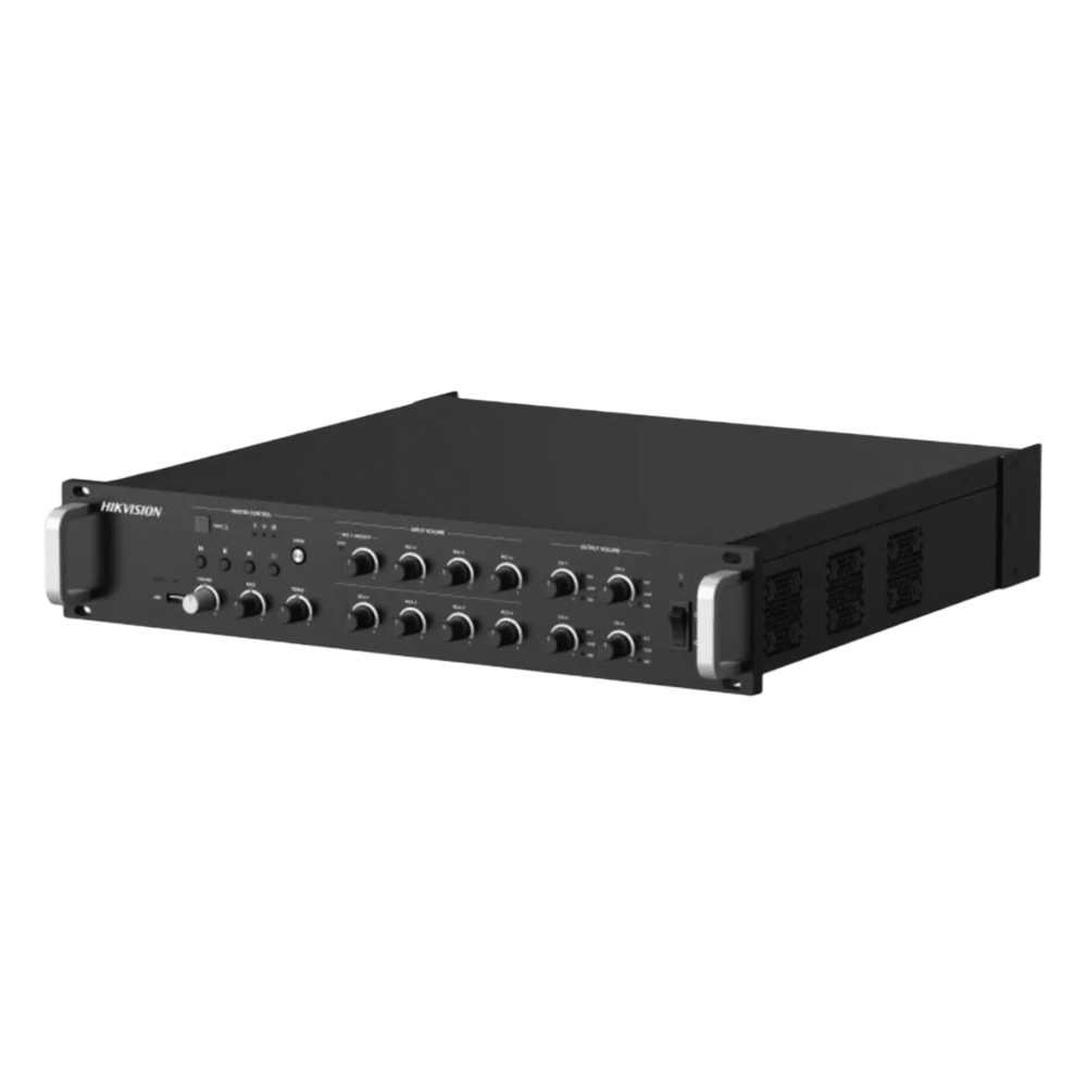[DS-QAZ1A1000G1-VB4] Amplificador de Red | 4 Zonas de 250W | 100V/70v | Calendarización de eventos | Biblioteca de Materiales de Audio | Entrada de Alarma |