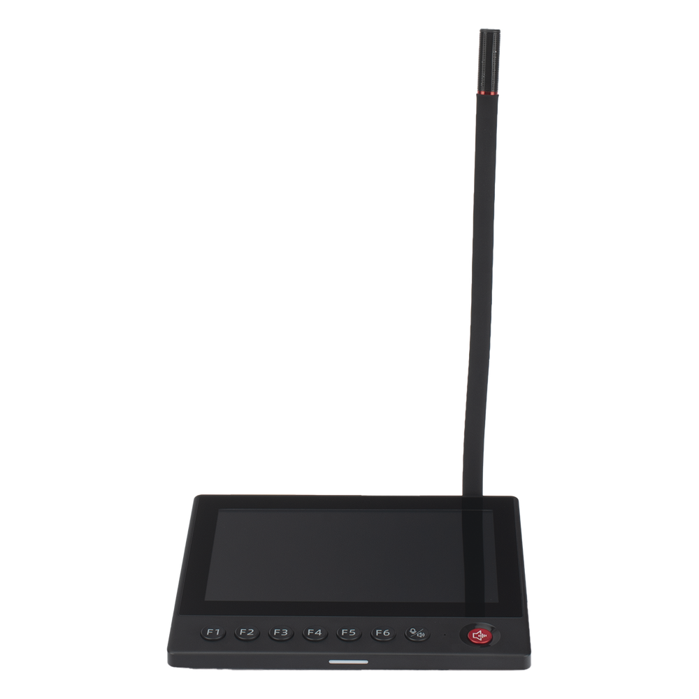 [DS-QAZ1MP7G1] Micrófono IP | No requiere amplificador | 12 VCD | Pantalla Touch 7" | Transmisión en Tiempo Real | Integración con HikCentral Professional