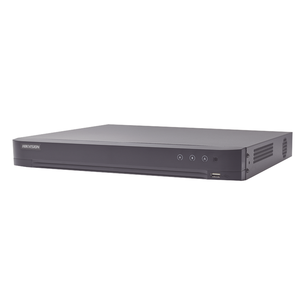 DVR 8 Canales TURBOHD + 8 Canales IP / 8 Megapixel (4K) / Audio por Coaxitron / ACUSENSE / Reconocimiento Facial / 1 Bahía de Disco Duro / Alarmas I/O / Salida de Video en 4K / H.265+