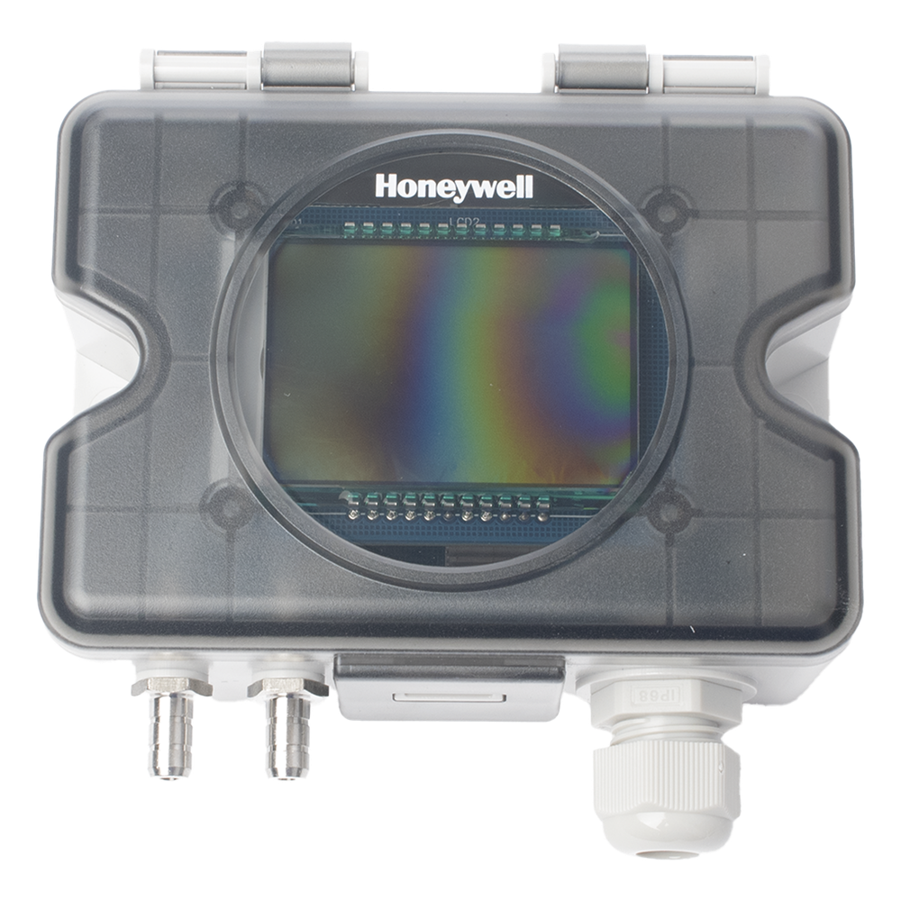Transmisor de presión diferencial de aire con pantalla LCD, rango ±10,000 Pa, salida 0-10V y 4-20mA, para sistemas HVAC
