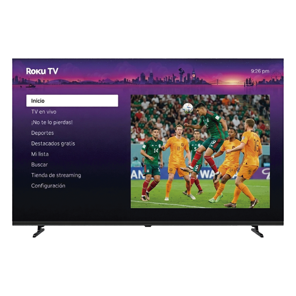 ROKU SmartTV QLED 32 Pulgadas / Resolucion HD / Bocinas integradas / 3 puertos HDMI / WiFi / VESA 100x100 mm
