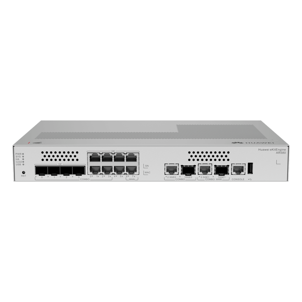 [AR580] Router / LAN: 1 SFP+ & 6×GE / WAN: 1× SFP+ & 2×GE / 500 Usuarios / 64 APs Gestionables / 500 Túneles IPsec / 2 Gbps / IPS Antivirus