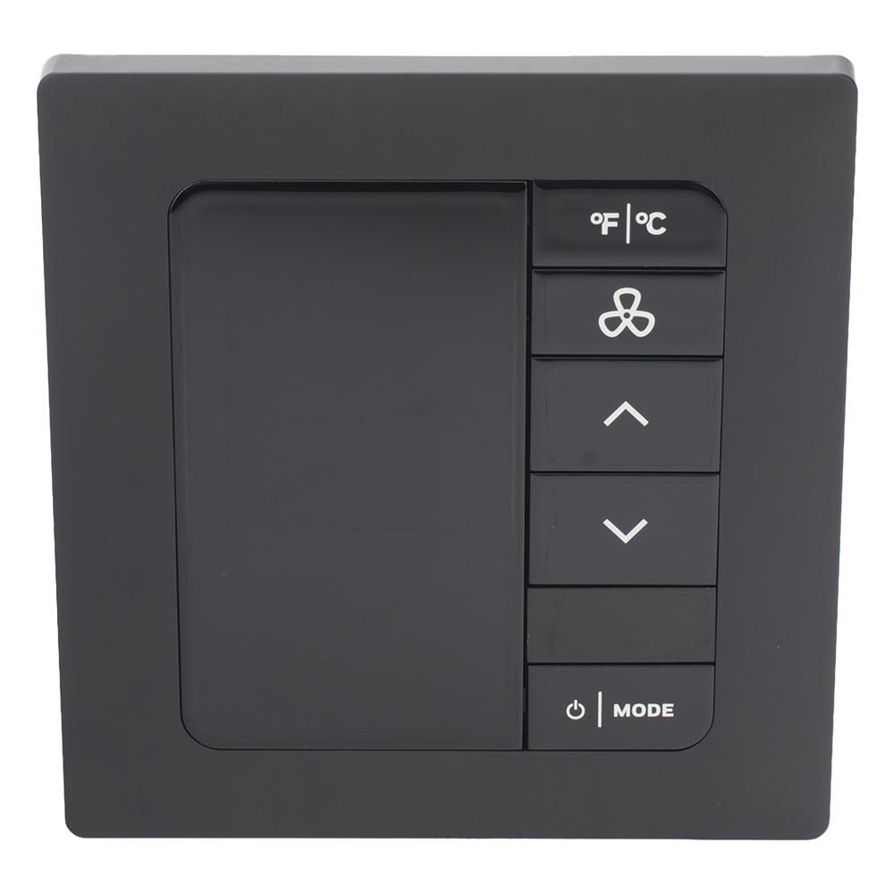 [201-528-100-BK] INNCOM e7 EMS / Termostato de Gestión Energética / 100-277 VAC / FCU 2 y 4 Tubos / BACnet MS/TP y Wi-Fi / Sensor PIR / Ónix Negro