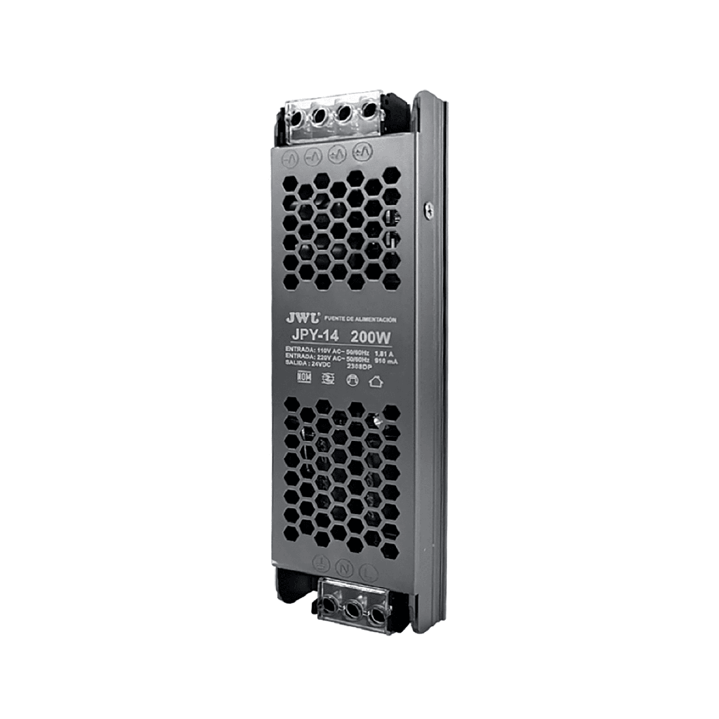Fuente para Tira LED de 5 metros de 24 VDC JWJ JPY-14 – Capacidad 200 W