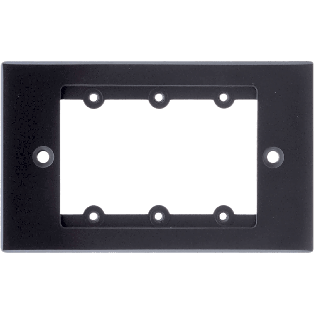 Frame para Wall Plate Inserción | 1 Gang | Metal | Version USA | Incluye Inserciones y Tornillos | Negro