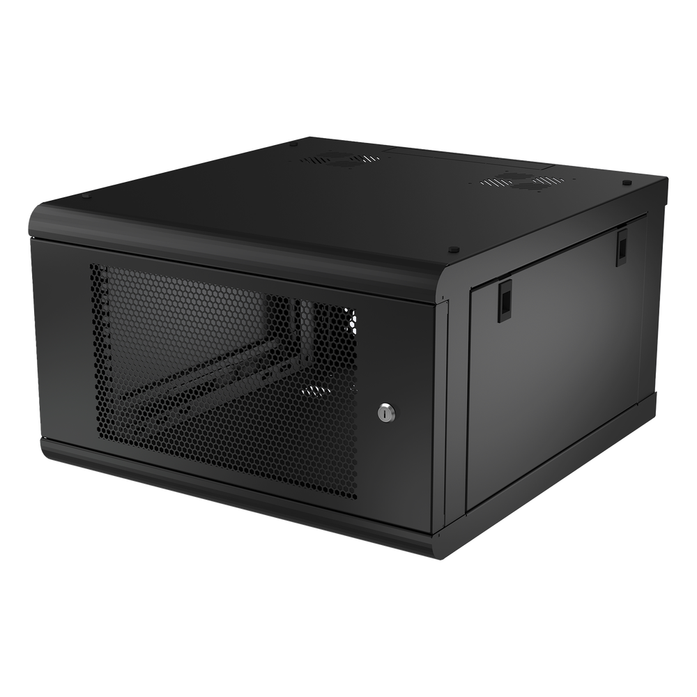 Gabinete de Pared con Puerta Perforada, 635mm de Profundidad, 6U Rack de 19 in, Acero Reforzado