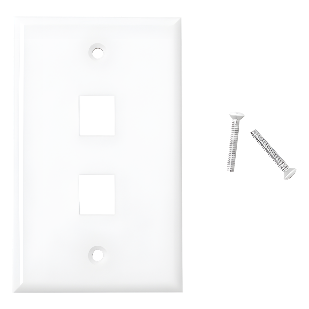 Placa de Pared de 2 Puertos LINKEDPRO LP-FP-17 – Color Blanco
