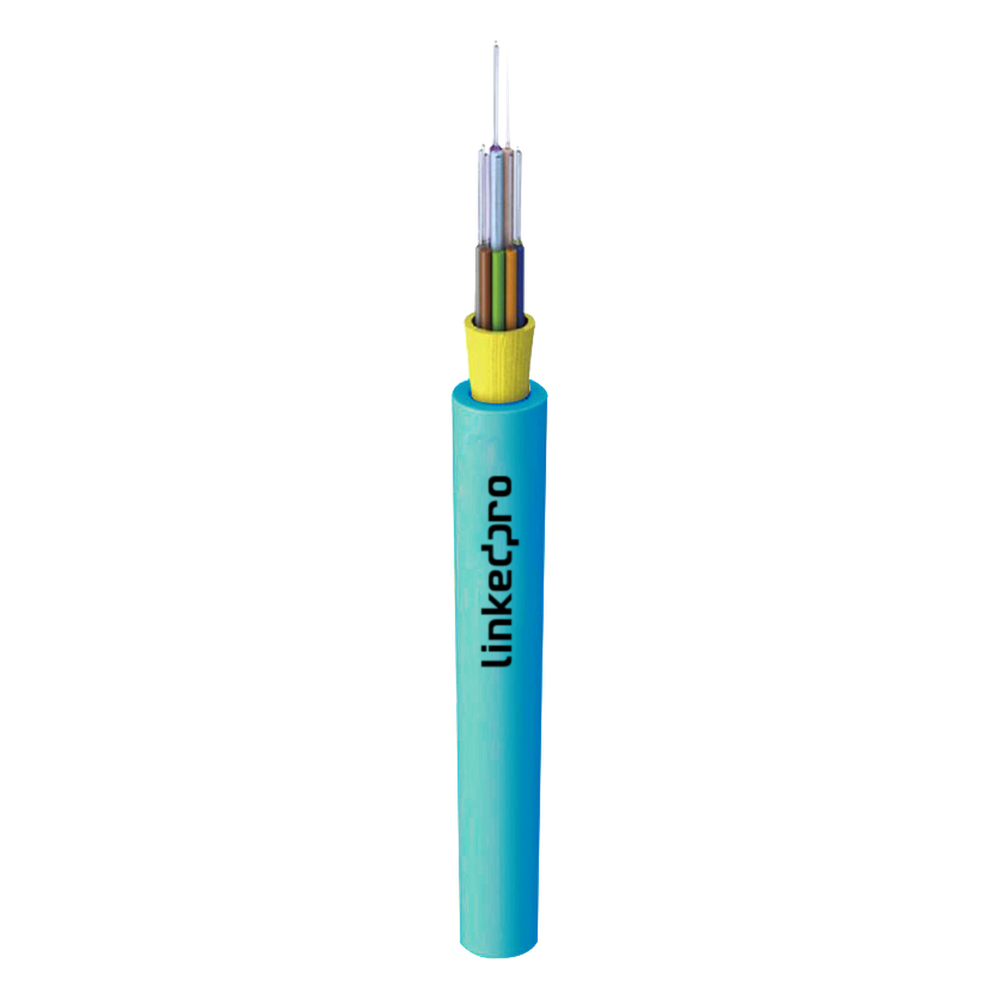Cable de Fibra Óptica Multimodo OM3 50/125, 6 Hilos, para Interior, Tight Buffer 900µm, OFNR Riser, Dieléctrica, Precio Por Metro, (Hasta 2000 Metros en un Solo Tramo de Cable)