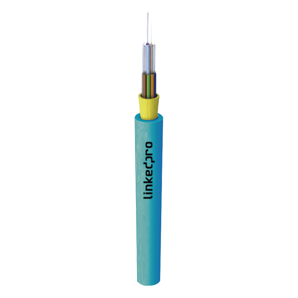 Cable de Fibra Óptica Multimodo OM4 50/125, 12 Hilos, para Interior, Tight Buffer 900µm, OFNR Riser, Dieléctrica, Precio Por Metro, (Hasta 2000 Metros en un Solo Tramo de Cable)
