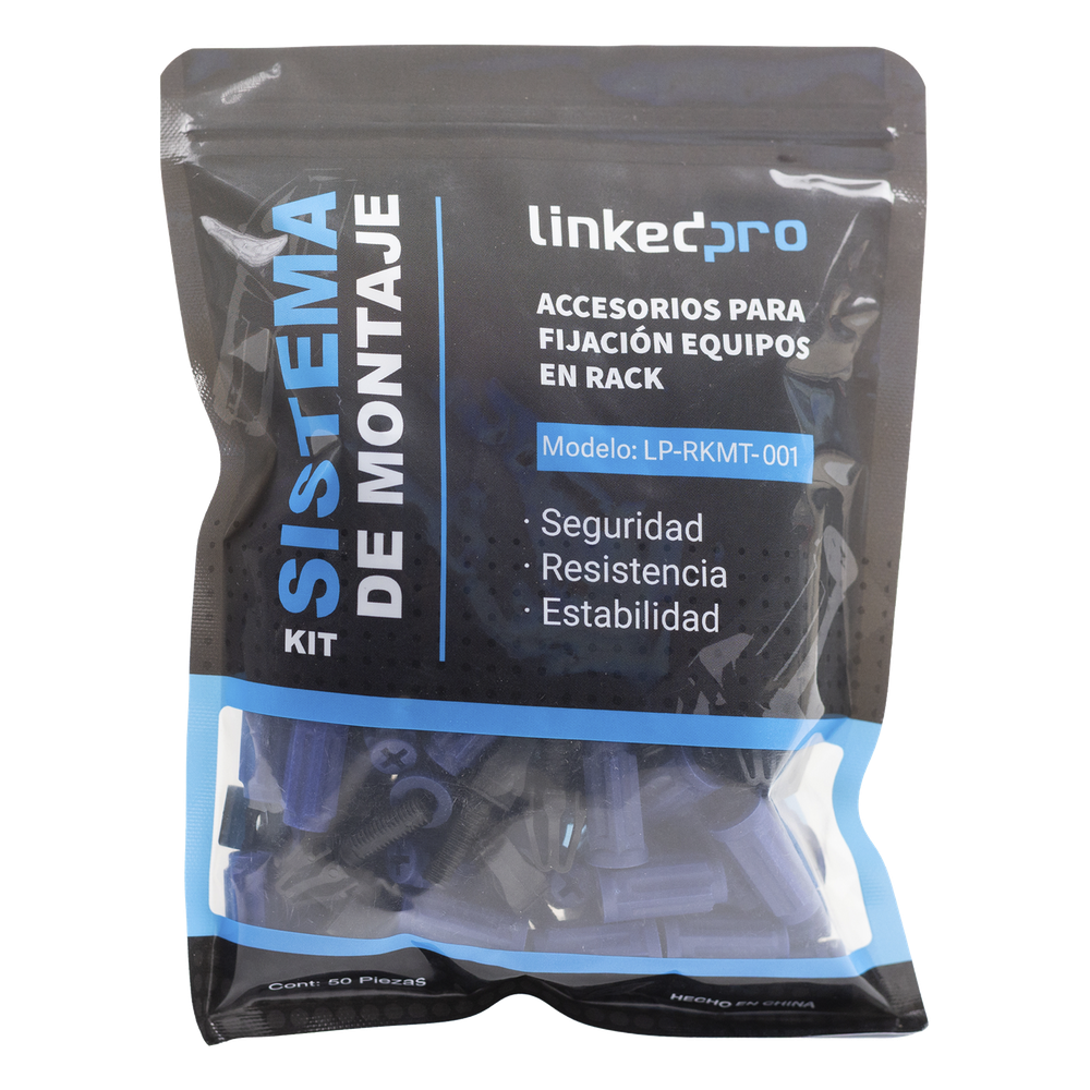 Kit de Montaje Rápido para Equipos en Rack / No más Tuercas Enjauladas / Soporta hasta 50 kg (50 Piezas)