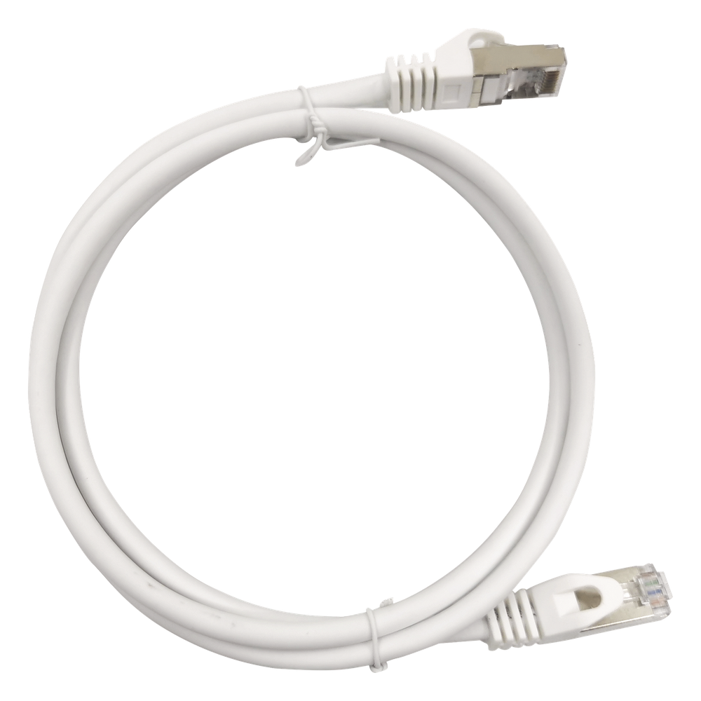 Patch Cord Cat6A 10G Blindado 1.0 Metro (3.28 Pies) Blanco