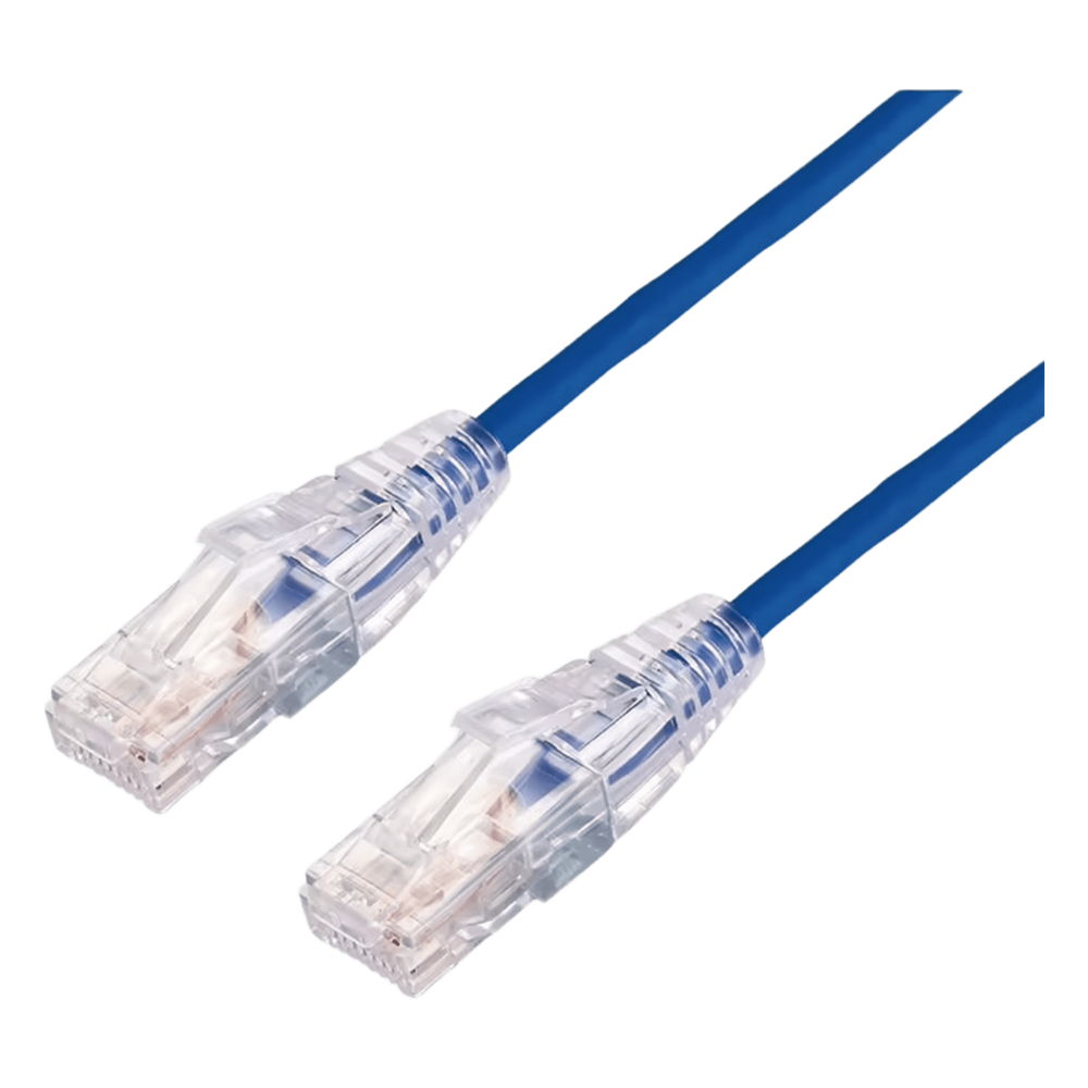 Cable de Parcheo Slim UTP Cat6A - 10 Metros (32.81 Pies) Azul, Diámetro Reducido (28 AWG)