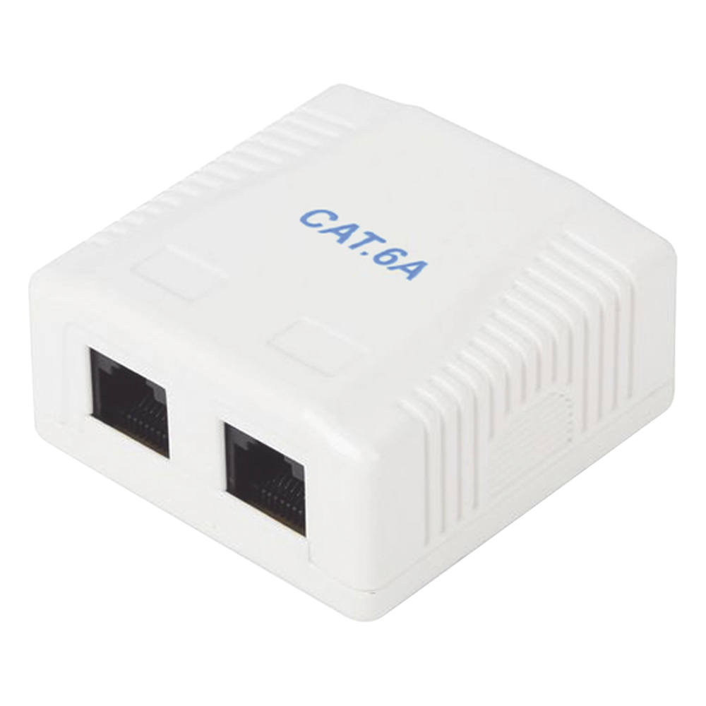 Caja de Pared con 2 Puertos LINKEDPRO LP-WP-39-C6A – Incluye 2 Jacks UTP Cat6A