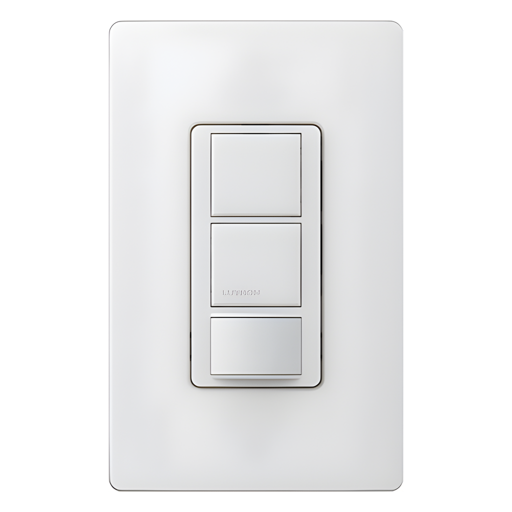 Apagador Maestro con sensor de ocupación/vacancia PIR, doble circuito para luz y ventilador, 120-277 V