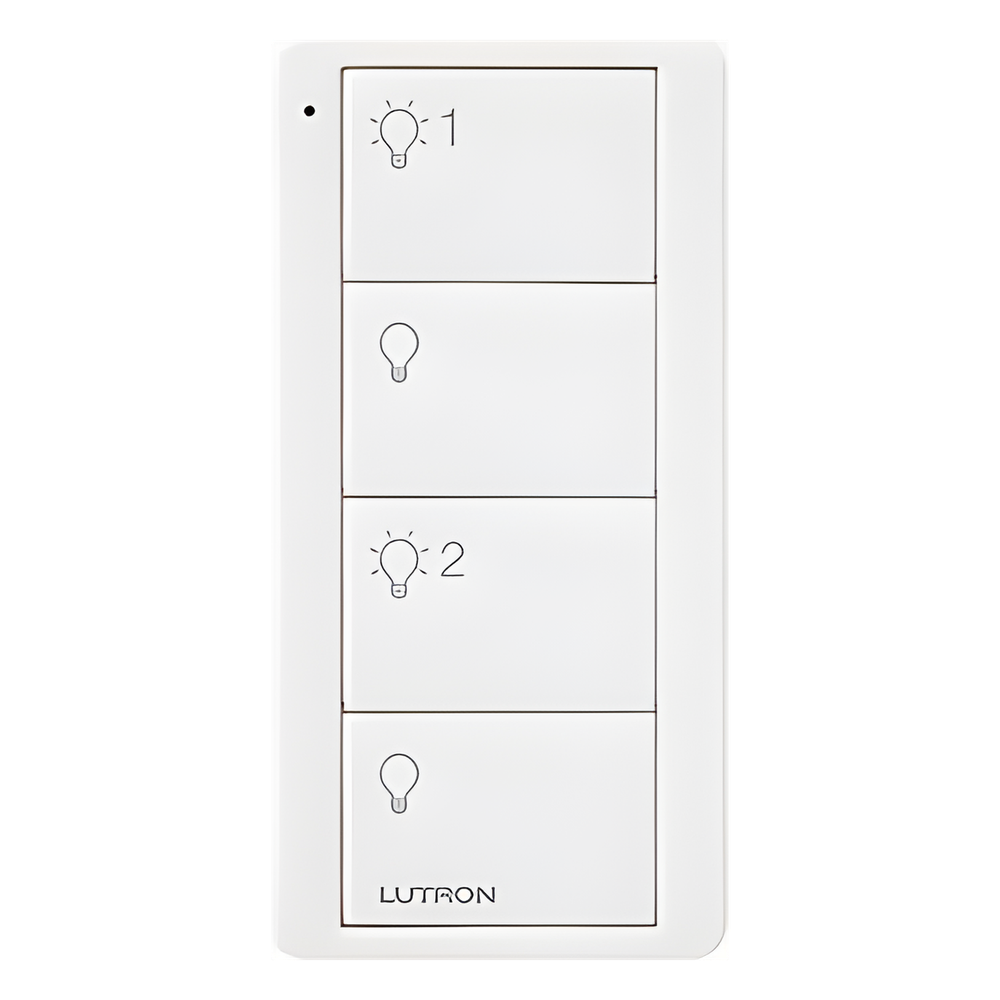 Control Pico inalámbrico de 4 botones para encender y apagar dos grupos de luces, con batería de 10 años, compatible con Caseta Wireless, RadioRA 2 y HomeWorks QS
