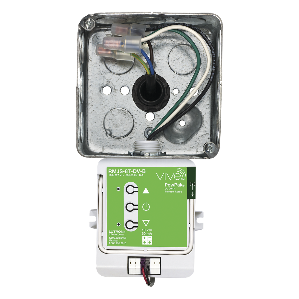 Módulo de atenuación inalámbrico PowPak con control LUTRON RMJS8TDVB – 8 A
