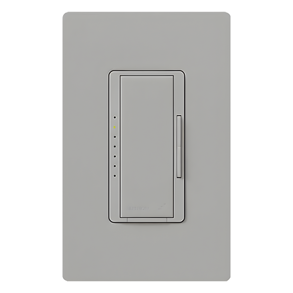 Atenuador de pared inalámbrico Maestro RF para RadioRA 2 y RA2 Select, 250 W LED/CFL, neutro opcional, color gris