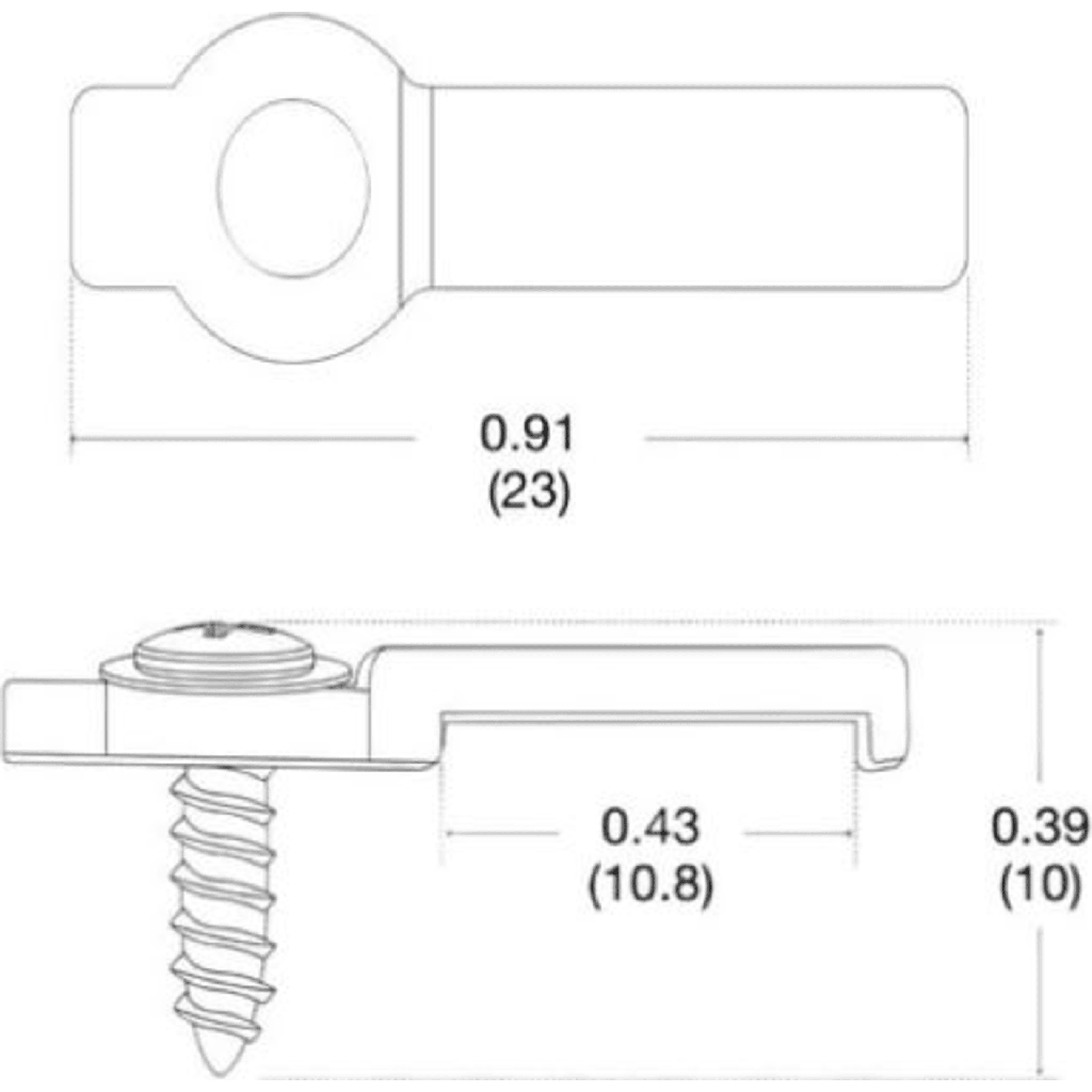 Clip de montaje superficial para tira LED tunable white, 10 mm, paquete de 20, sistema Lutron Tape Light