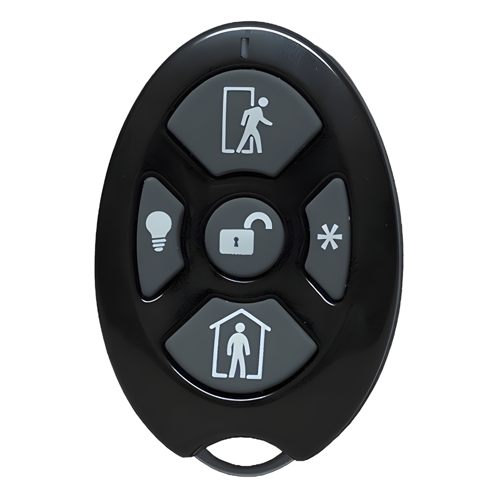 ALULA - Control Remoto de Seguridad Cinco Botones / Compatible con Automatización del Hogar / Encriptación Inalámbrica / Indicador de Batería Baja