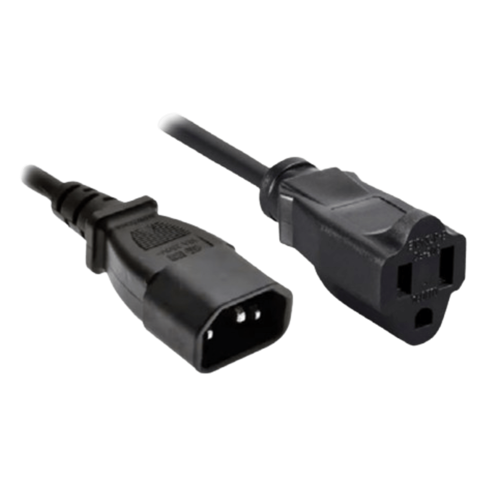 [CB-US3B] Cable de Alimentación / Enchufe C14/US / 60 cm (23.6 in) / Negro / Compatible NEO