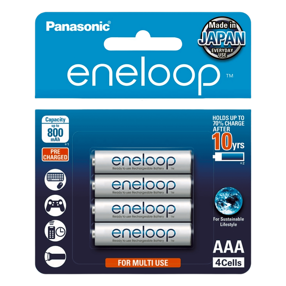 Batería Recargable AAA 1.2V ENELOOP PANASONIC BK4MCCE4BT6