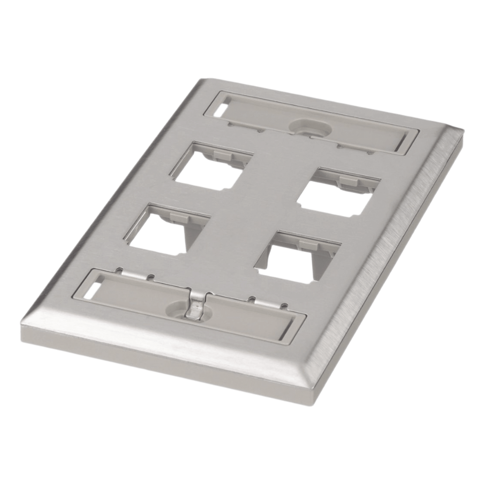 Placa de Pared Vertical PANDUIT CFPL4SY – Salida Para 4 Puertos Mini-Com