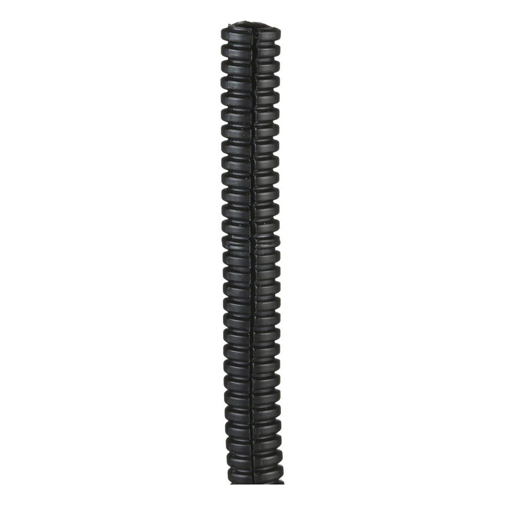 Tubo Corrugado Abierto para Protección de Cables, .75in (19.1 mm) de Diámetro, 30.5 m de Largo, Color Negro