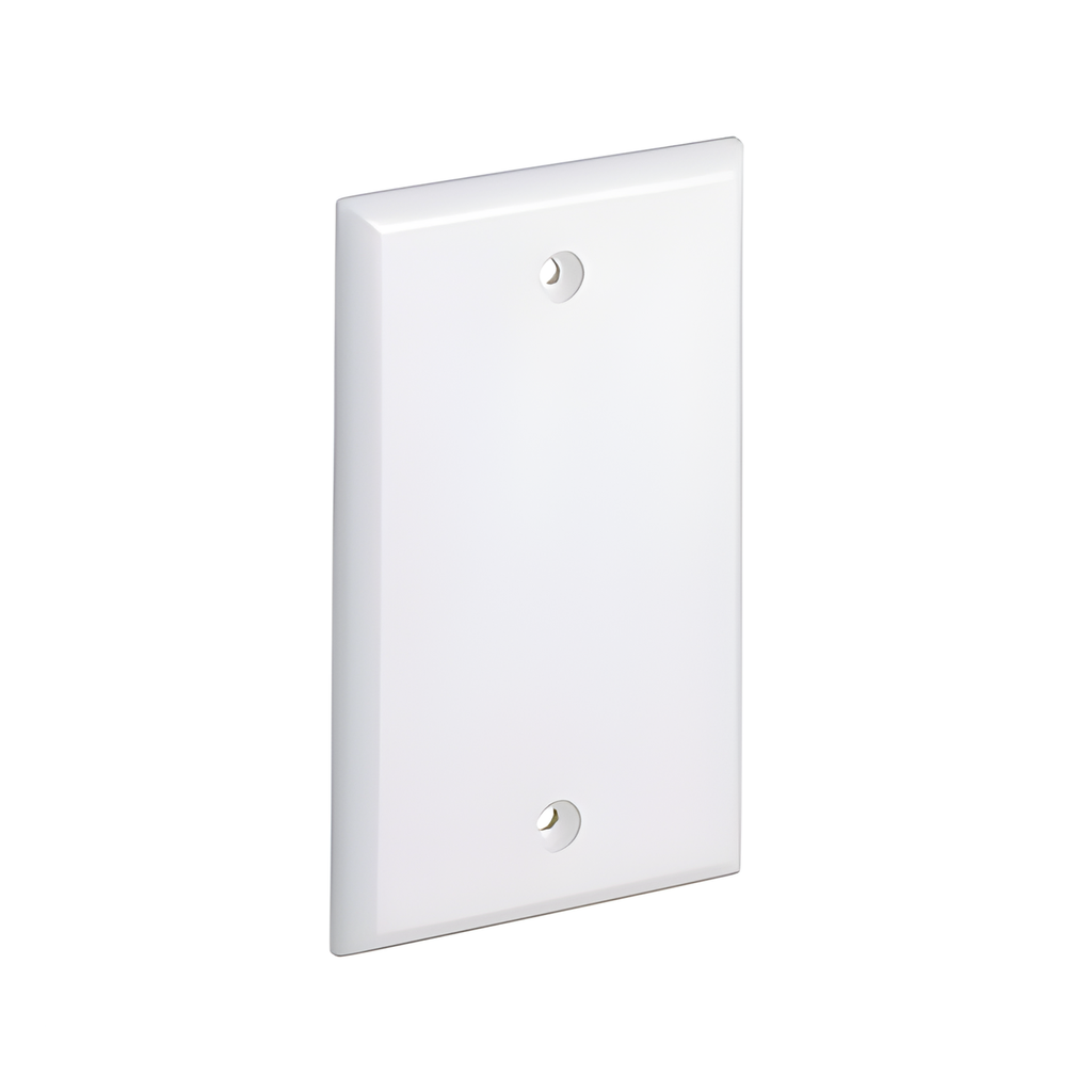 Placa de Pared Ciega Universal, Material ABS, Color Blanco Mate