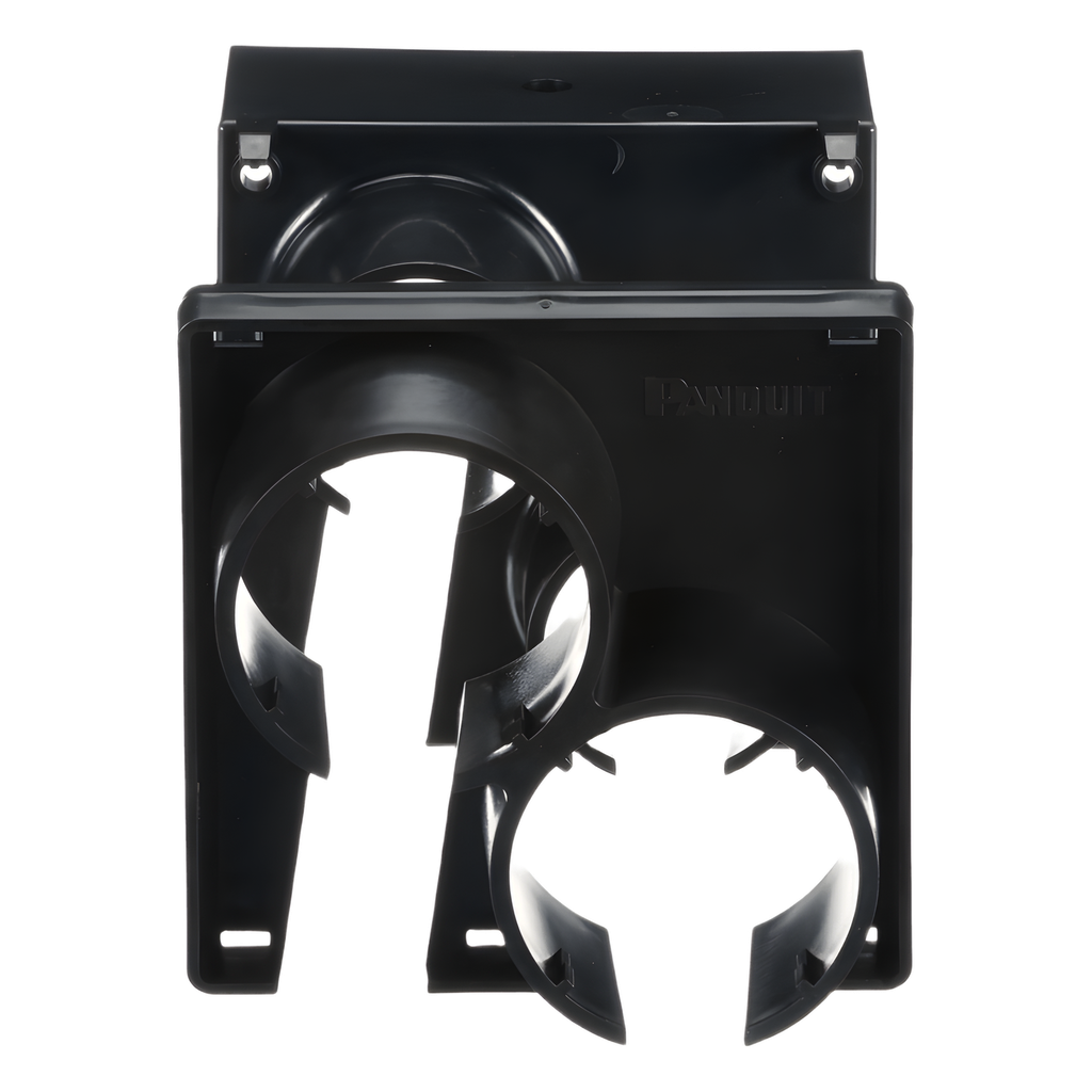 Tapa con 2 Salida a Tubo Corrugado de 1.5in (38mm), Para uso con Canaletas 4X4 FiberRunner™, Color Negro