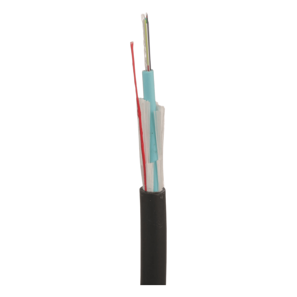 Cable de Fibra Óptica de 12 Hilos, Multimodo OM4 50/125 Optimizada, Interior/Exterior, Loose Tube 250um, No Conductiva (Dieléctrica), OFNR (Riser), Precio Por Metro