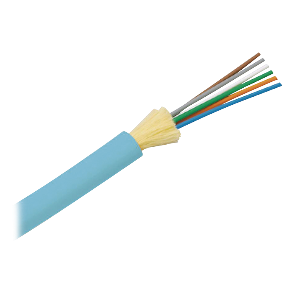 Cable de Fibra Óptica de 6 Hilos, Multimodo OM3 50/125 Optimizada, Interior, Tight Buffer 900um, No Conductiva (Dieléctrica), OFNR (Riser), Precio Por Metro