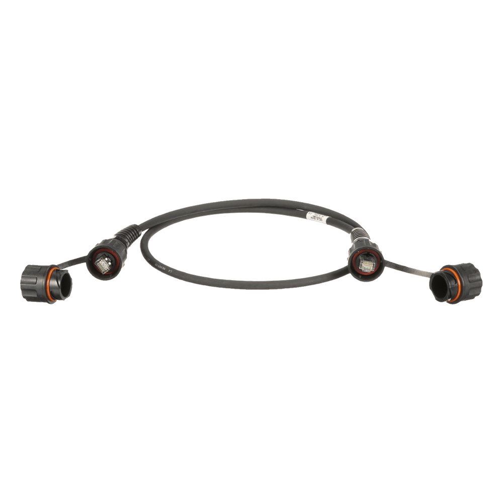 Patch Cord Cat6A IndustrialNet, Blindado S/FTP, Con Plug Industrial y Tapa en Cada Extremo, 1 Metro (3.28 Pies)