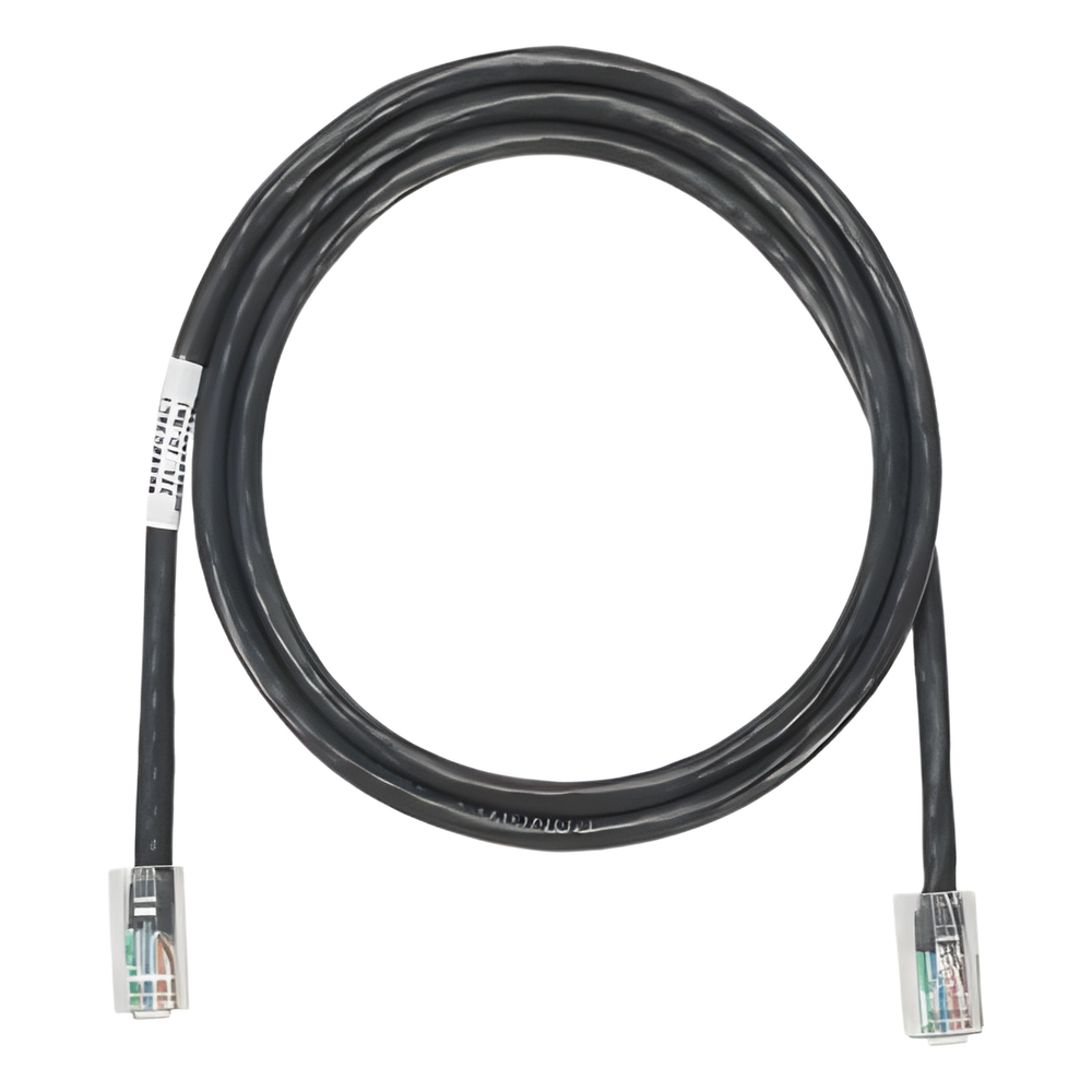 Cable de Parcheo NetKey UTP Categoría 5e, con Plug Modular en Cada Extremo - 2.13 Metros (7 Pies) - Negro