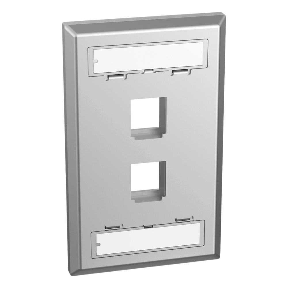 Placa de Pared NetKey Vertical PANDUIT NKF2S – Salida Para 2 Puertos Keystone