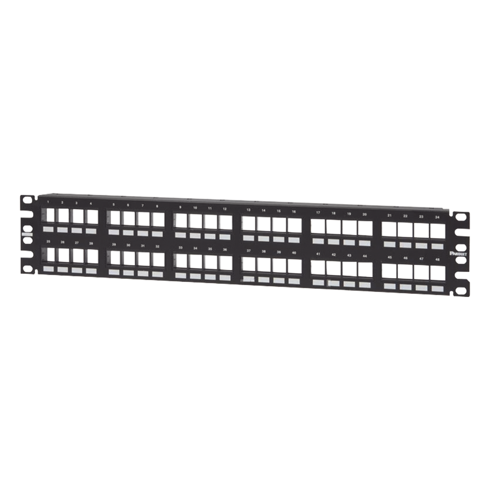 Panel de Parcheo NetKey Modular Keystone PANDUIT NKPP48FMY – De 48 Puertos