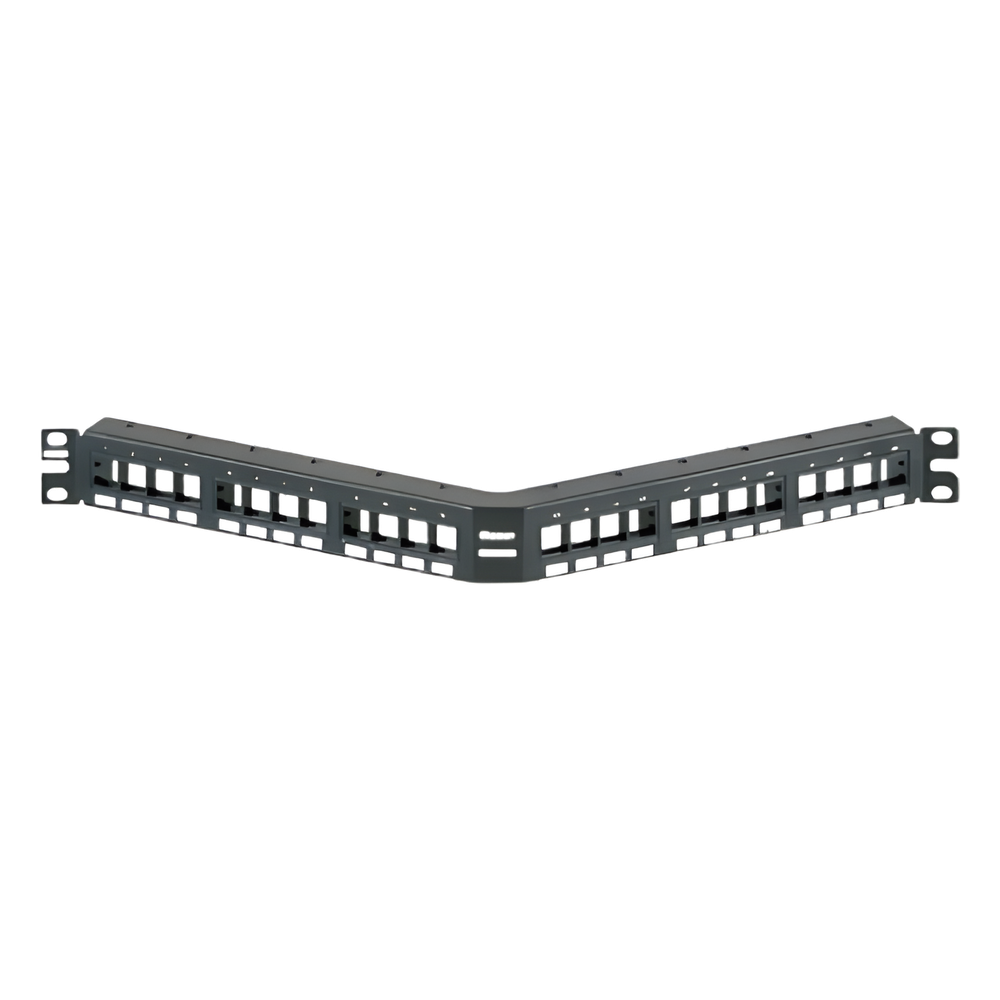 Panel de Parcheo NetKey Modular Keystone (Sin Conectores), Angulado, de 24 Puertos, 1UR