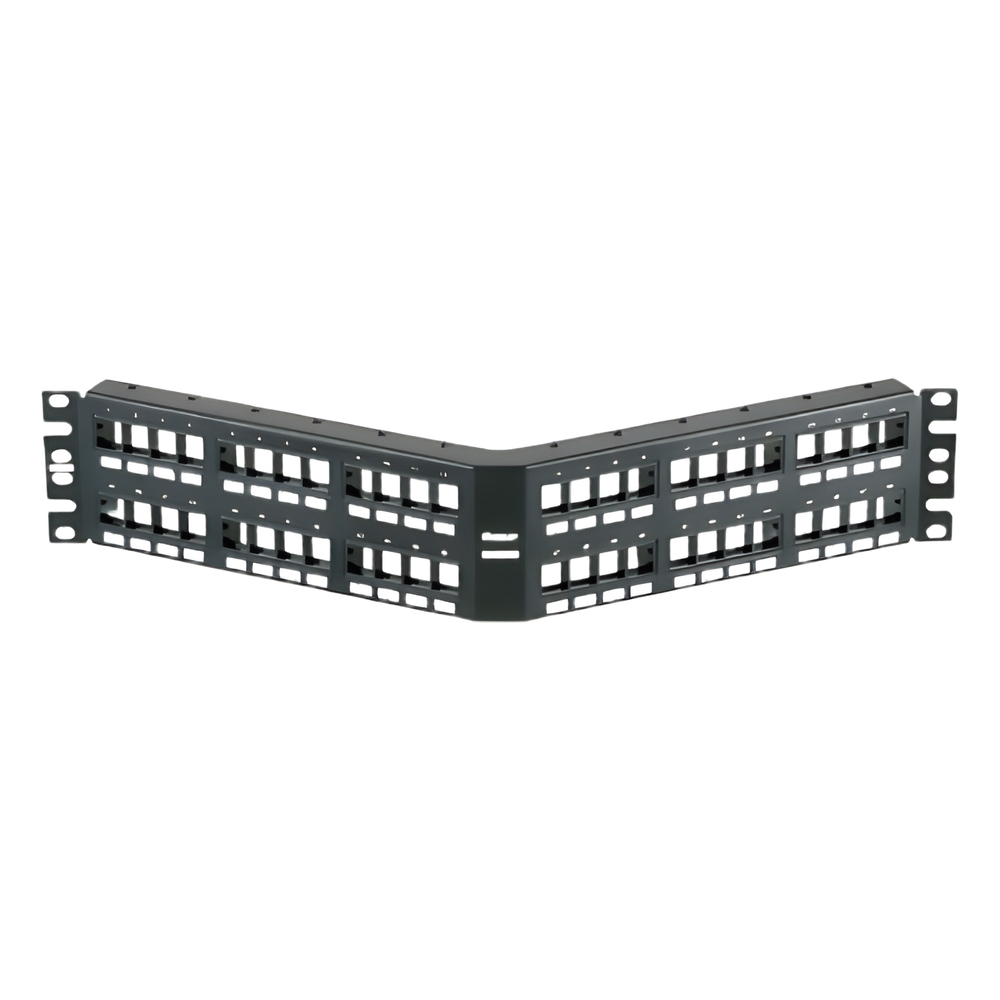 Panel de Parcheo NetKey Modular Keystone (Sin Conectores), Angulado, de 48 Puertos, 2UR
