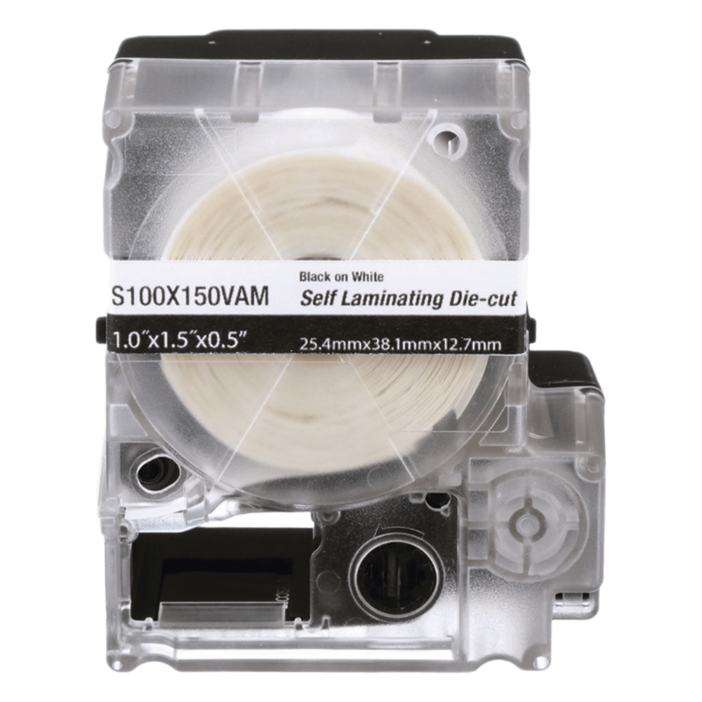 Casete de 125 Etiquetas Autolaminadas para Cables 8-4 AWG 1 x 2.25 Pulgadas (25.4 x 57.15 mm)