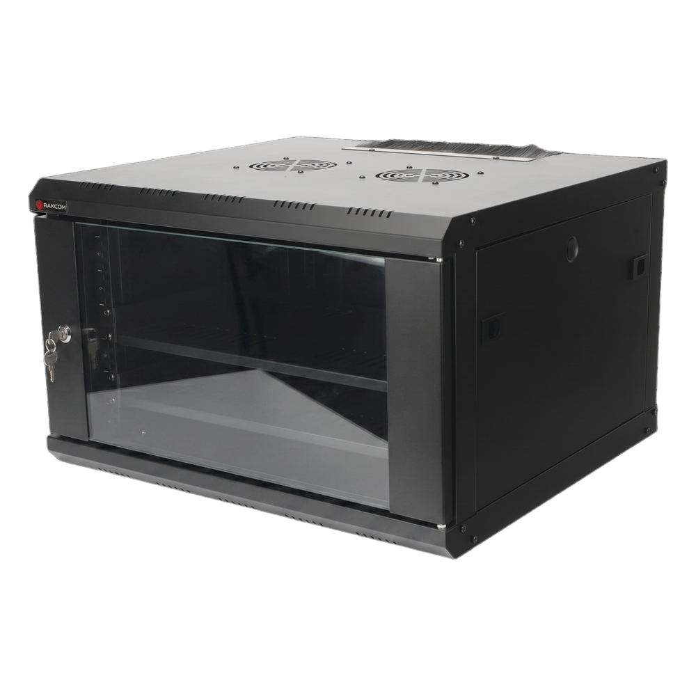 Gabinete de Pared 19 in 6UR (455mm) PRECISION PS06550G – Cristal Templado