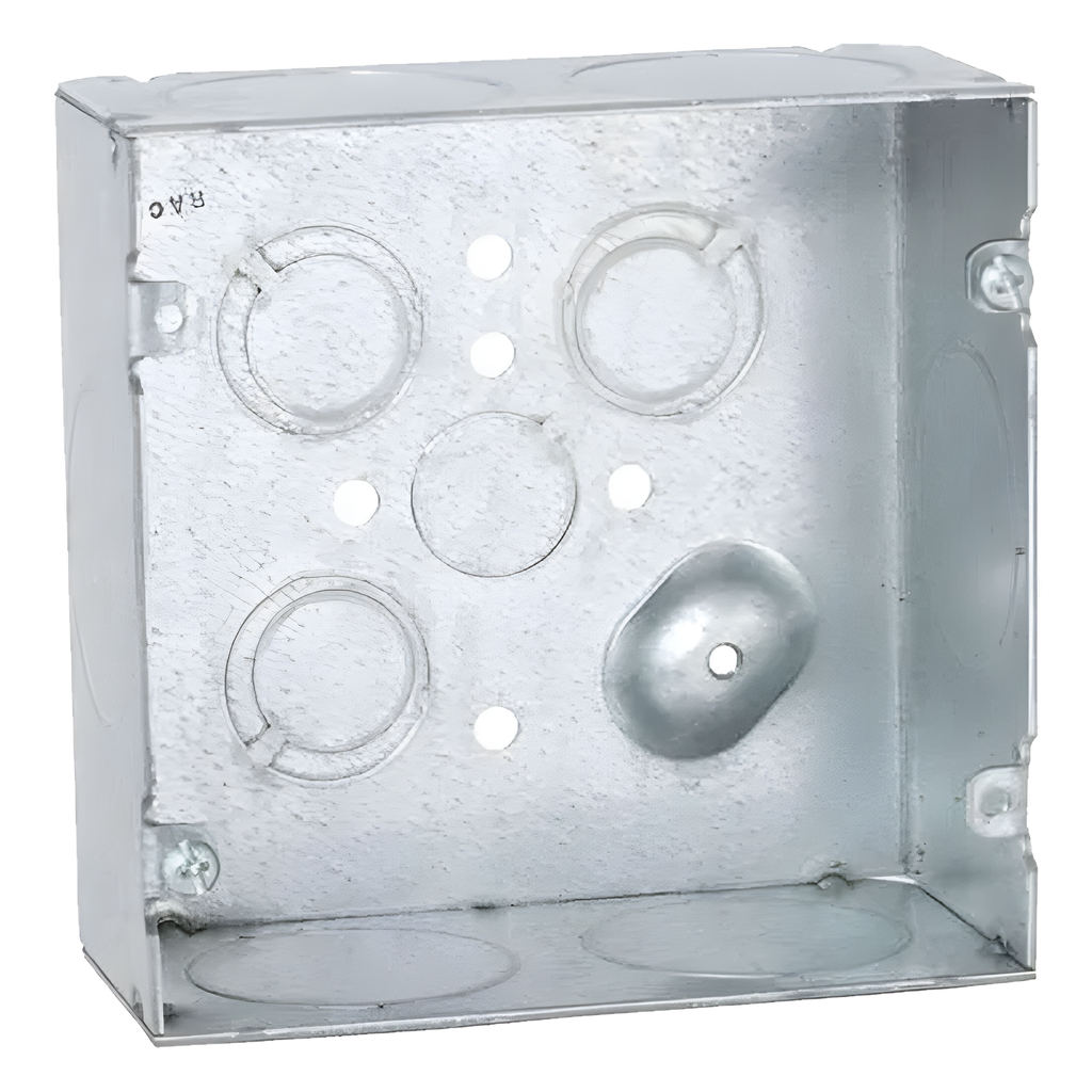 Caja Cuadrada 4 11/16 x 4 11/16" RACO HUB-259 – Profundidad 2- 1/8"
