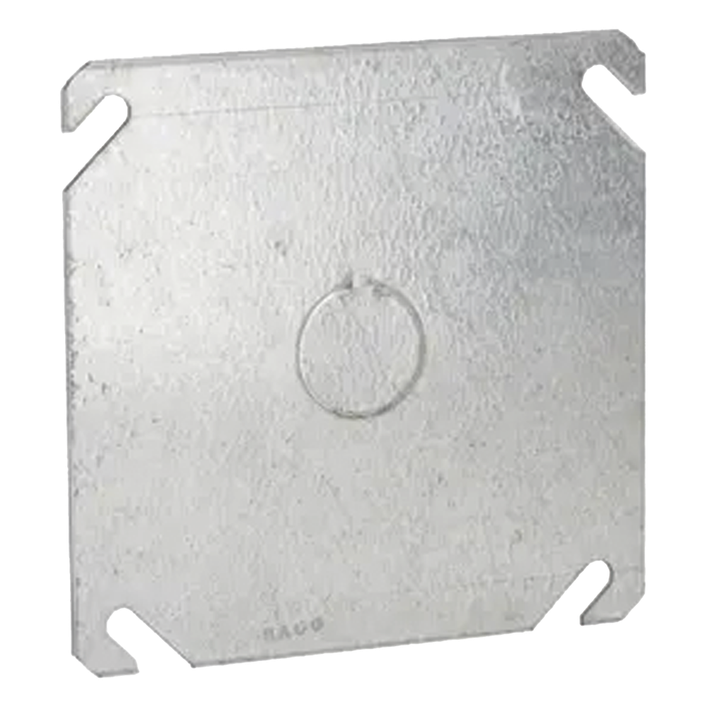 Tapa Cuadrada con Entrada de 1/2 para caja de 4".