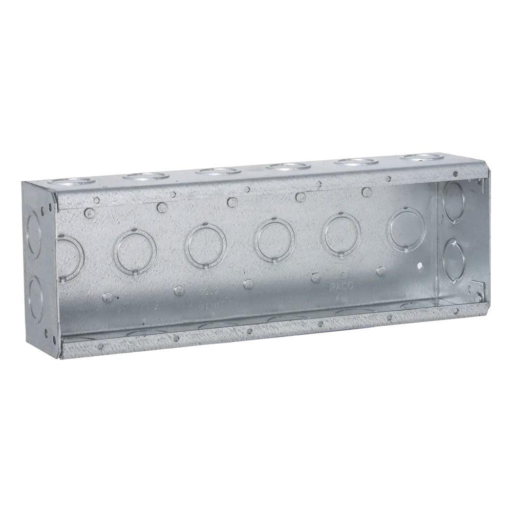 Caja de 6 Gang/Profundidad 2 1/2"/28 Entradas 1/2"-3/4".