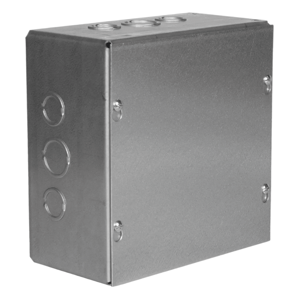 Caja Extra Grande 8" x 8" x 4"/ Profundidad 4"/Entradas Laterales-Finales 2 Entradas de 1/2"- 3/4" y 1 Entrada de 3/4" - 1" / Incluye tapa.