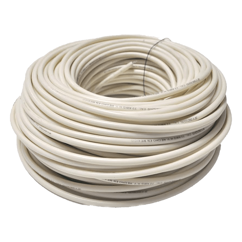 Cable Doble Aislado para Cercas Electrificadas / Bobina 25 m (82 ft) / Calibre 22 / Anti-UV / Multifilar Flexible