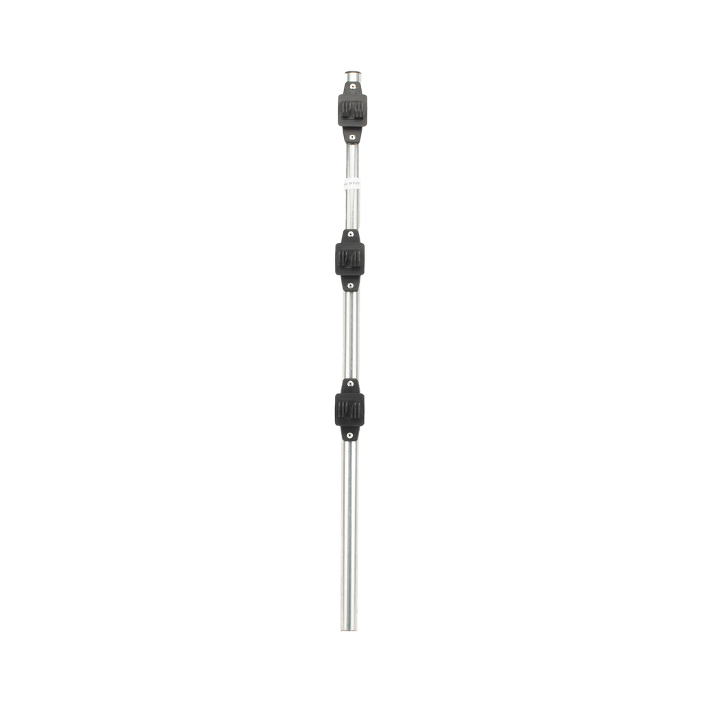 Poste de Paso / Tubo de Acero Galvanizado / Diámetro 1" / Longitud 75 cm / 3 Aisladores / Sin Pintar / Peso 0.5 KG